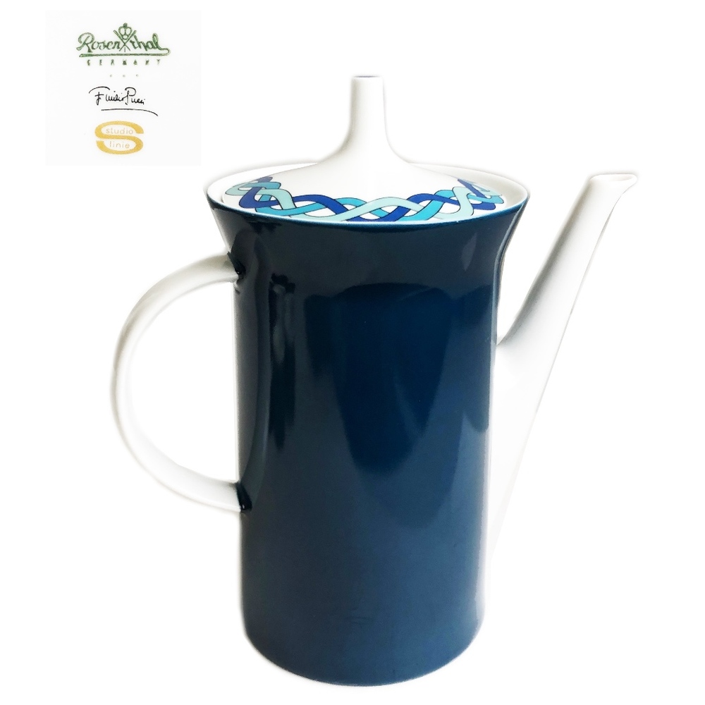 Rosenthal Emilio Pucci Coffee Pot Porcelain China Vintage Luxury 70s Rare